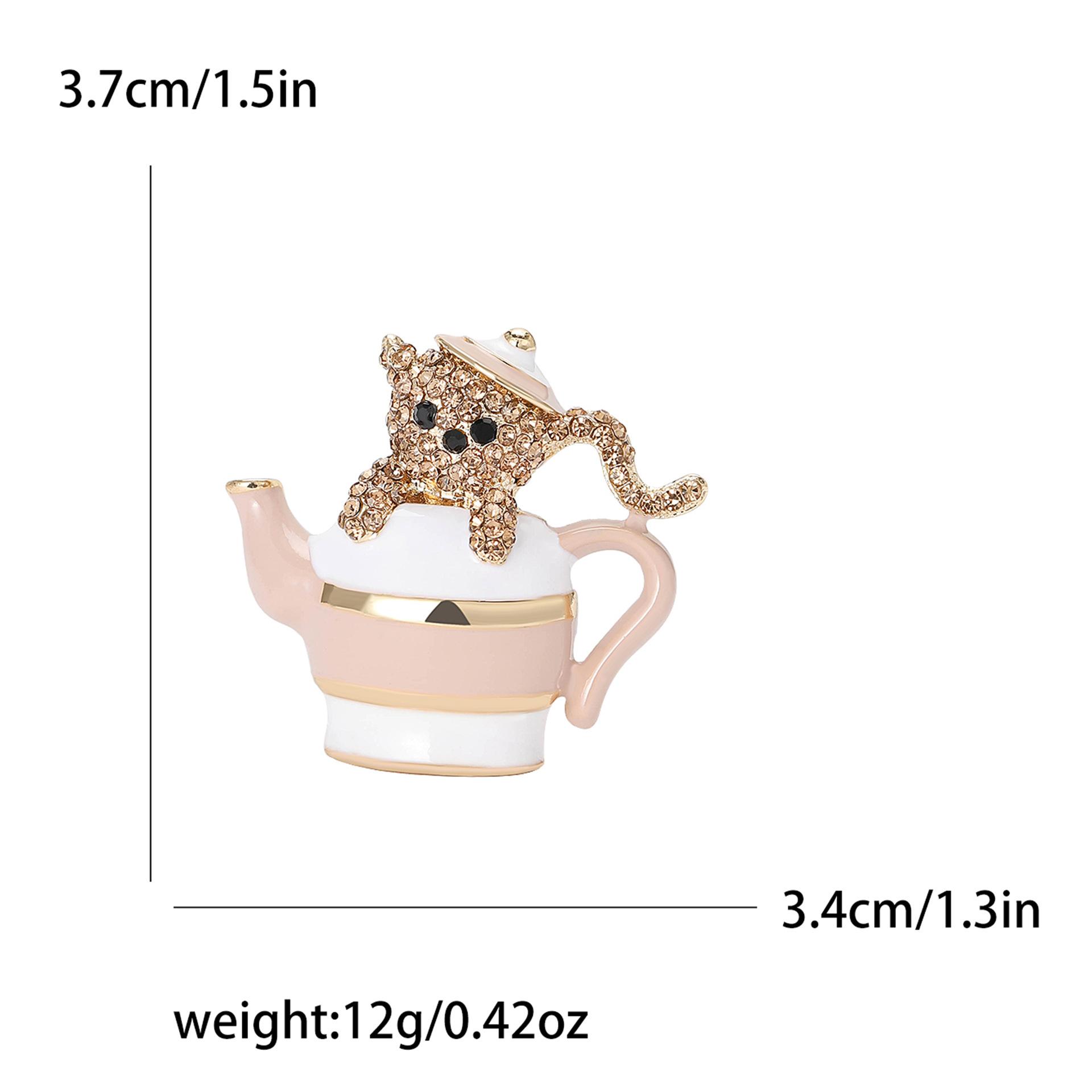 

Милая креативная эмалевая брошь в виде медведя со стразами, модная универсальная мужская и женская одежда, корсаж, ювелирное украшение, булавка