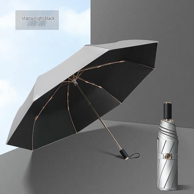 Double-Layer Titanium Silver Sun Umbrella
