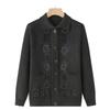 Spring Autumn Middle-Aged Elderly Women's Sweater Thin Cardigan Jackets Casual Long Sleeve Coats Female Knitted Sweater