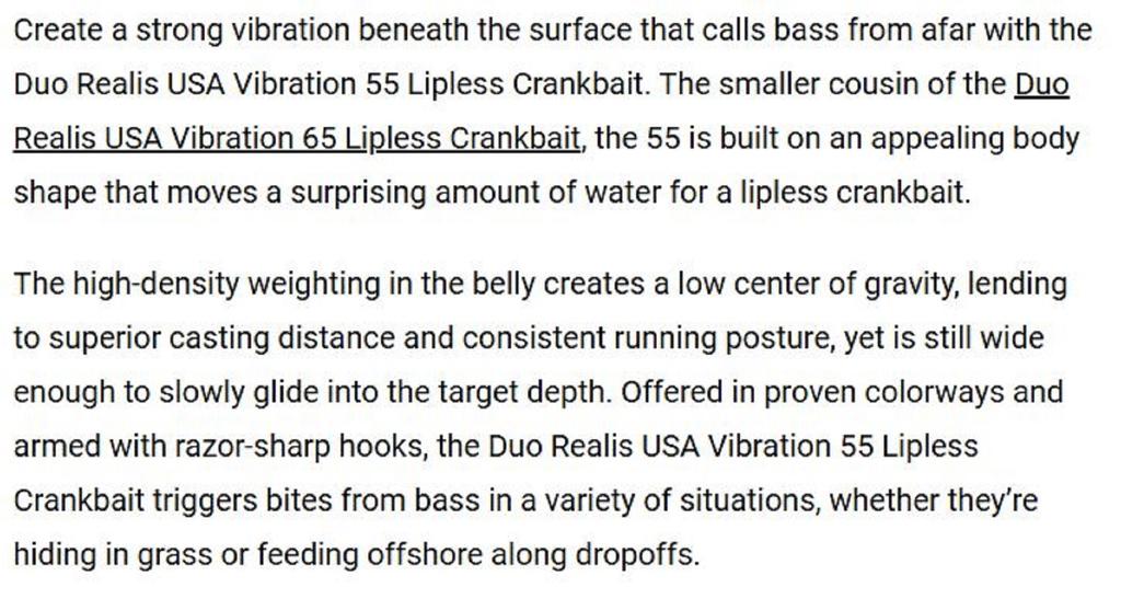 Duo Realis USA Vibration 55 Sinking Lure RUD3158 (2730)