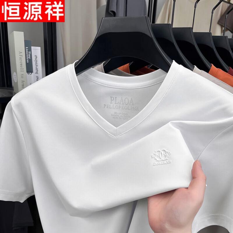 

Мужская футболка Hengyuanxiang с V-образным вырезом и коротким рукавом 3XL