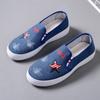 ****** and summer thick-soled one-pedal female student shoes casual thickened s**t-soled old ******* cloth shoes denim women's single shoes