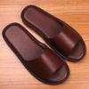 Japanese Style Genuine Leather Soft Sole Floor Slippers for Men and Women