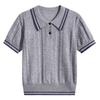 Women's Summer 2026 Color Block Pullover Top - College Style Knitwear