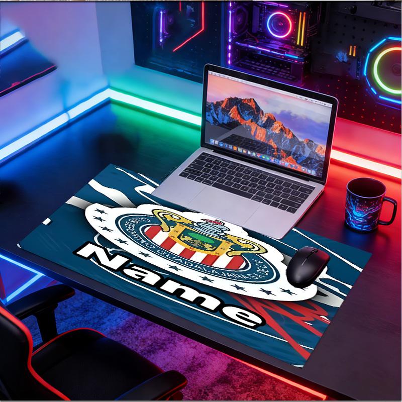 Kişiye Özel İsimli Club Deportivo Guadalajara Desenli Mouse Pad, Dizüstü Bilgisayar Masa Matı, Ev İçin Dekoratif Masa Matı Klavye Altlığı Hediye