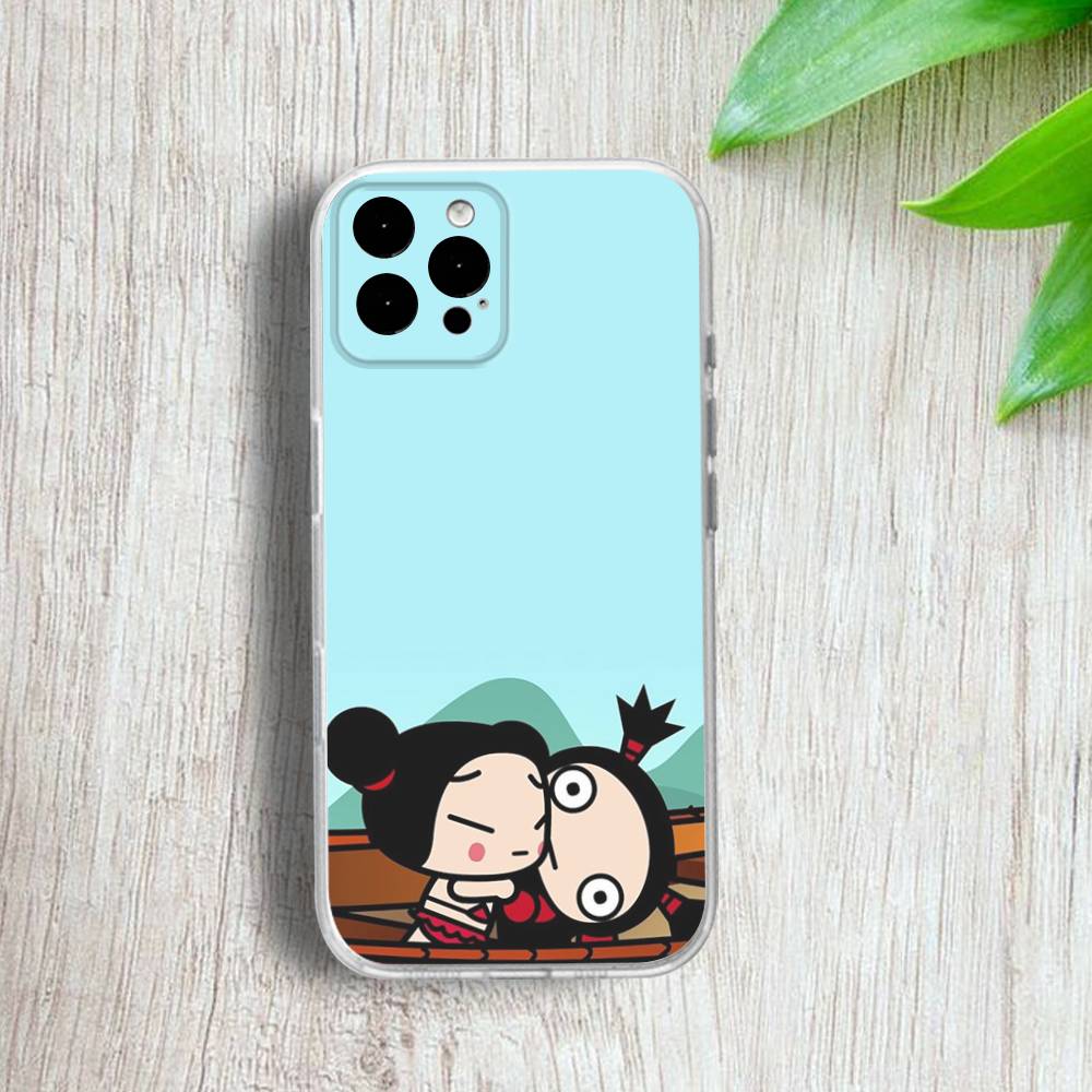 Pucca-A Cartoon G-Garu-U Phone Case For iPhone 17,16,15,14,13,12,11 Pro,Max,Plus,X,XS,XR,SE4,E Mini Transparent Soft Cover
