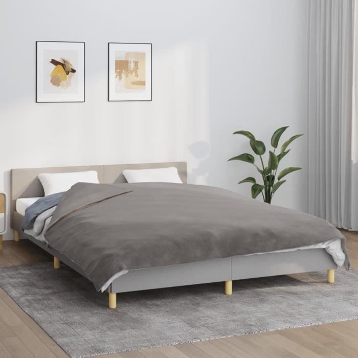 VidaXL Couverture lestée avec housse Gris 200x225 cm 9 kg Tissu 350834