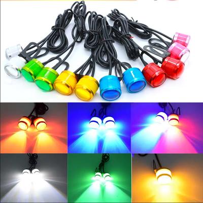 2Pcs 12V Motorcycle Led Strobe Lights Motorcycle Eagle Eye Flash Light Warning Brake Light Lamp Spotlight Moto Parts Colorful