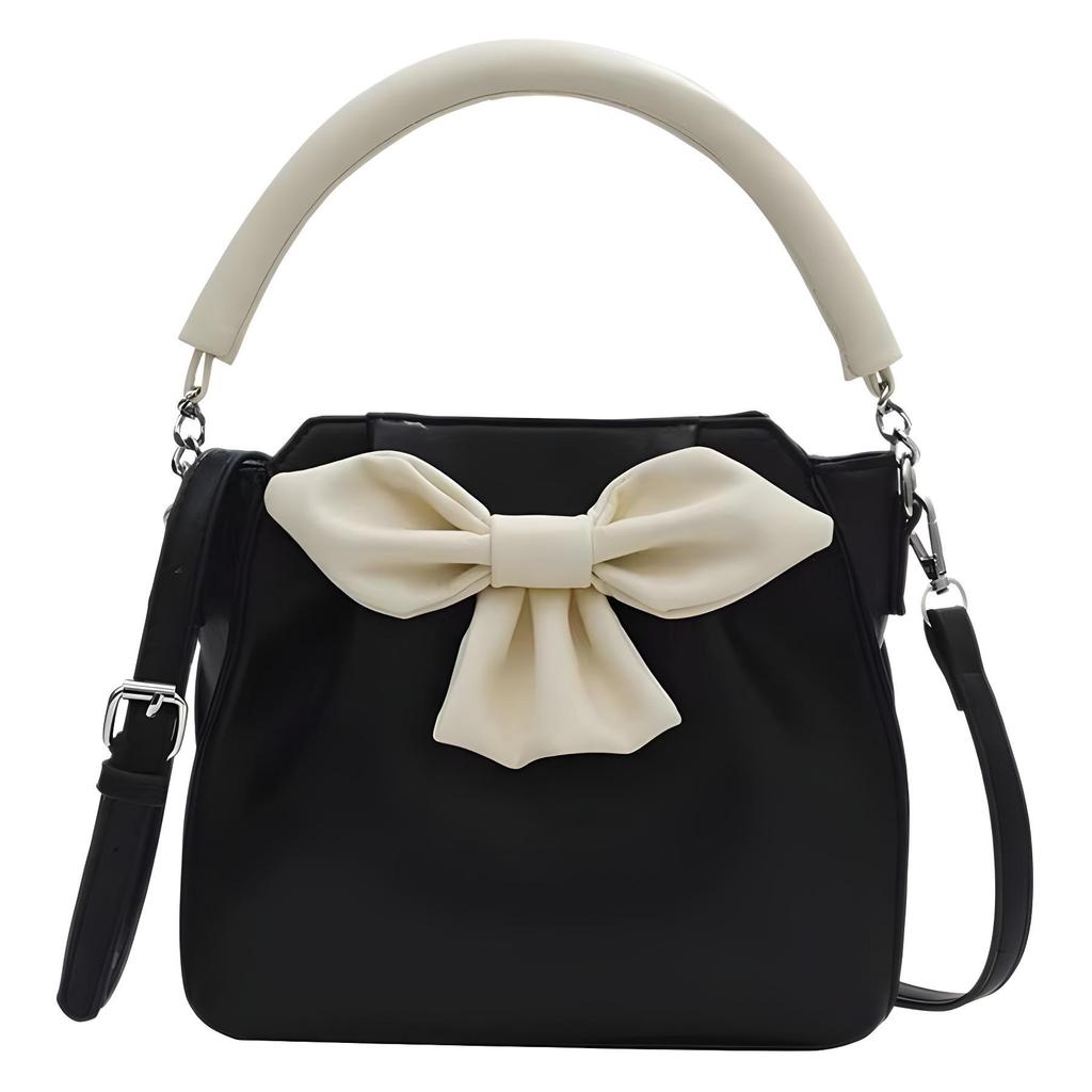 Bags Women's Bags Handbags Bows Premium Texture Pleated Bucket Bags Niche Versatile Fashion Shoulder Messenger Bags