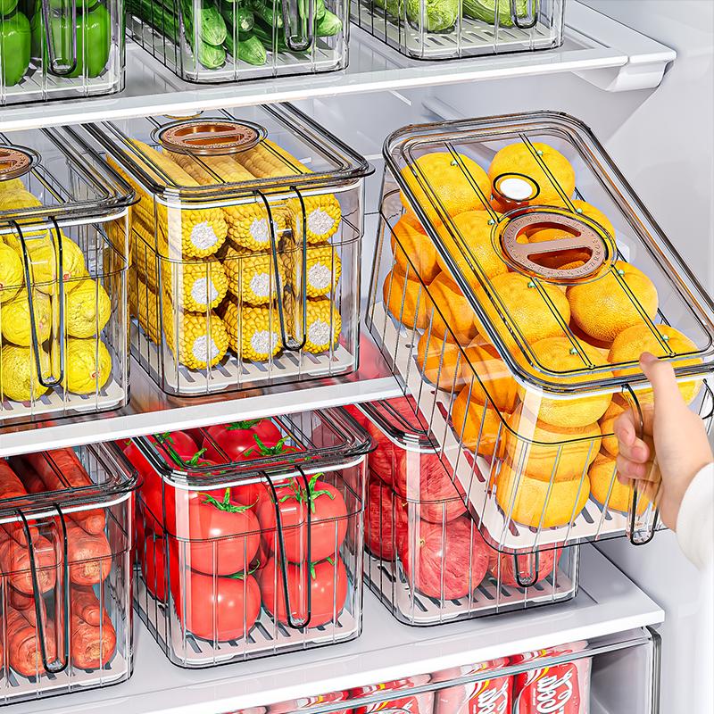 Transparente japanische Kühlschrank-Aufbewahrungsbox für Gemüse und Obst - Lebensmittelqualität