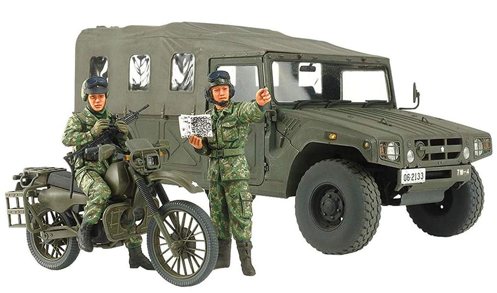 Tamiya Scale Limited Series JGSDF Reconnaissance Motorcycle High Mobility Vehicle Set Plastic Model 25188 1/35 &
