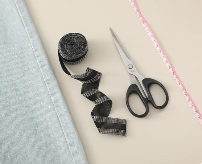 Pantalons auto-adhésifs, Fixation et repassage d'ourlets de pantalons, Shorts en jean, Tissus pour couture DIY de vêtements en jean