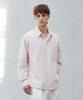Jeilium Mael Side Slit Cotton Shirt Pink