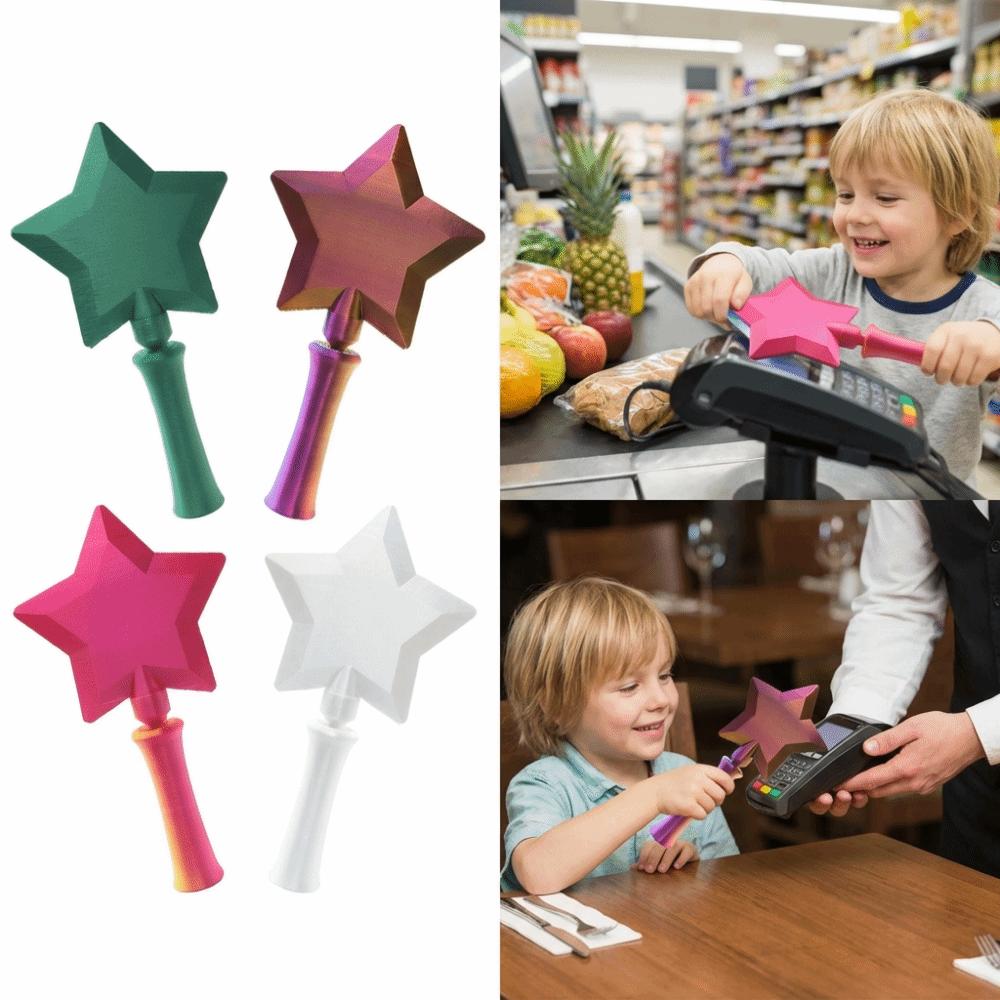 Kreative kontaktlose Zahlungs-Hülle Tragbarer Sternen-Zauberstab-Halter Geschenk für Mädchen