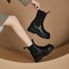 Thick-soled Martin Boots Women's Thin Mona Medium Boots Chelsea Short Boots Women's Autumn and Winter Single Boots
