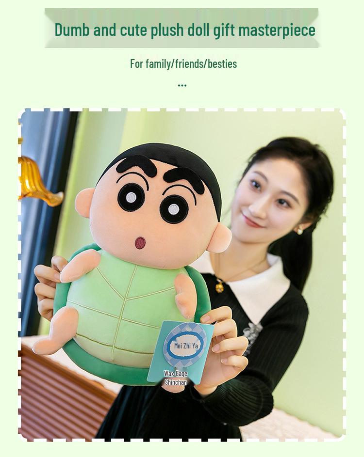 Adorable Crayon Shin-chan Turtle Plush Pillow Toy - Perfect Gift for Kids