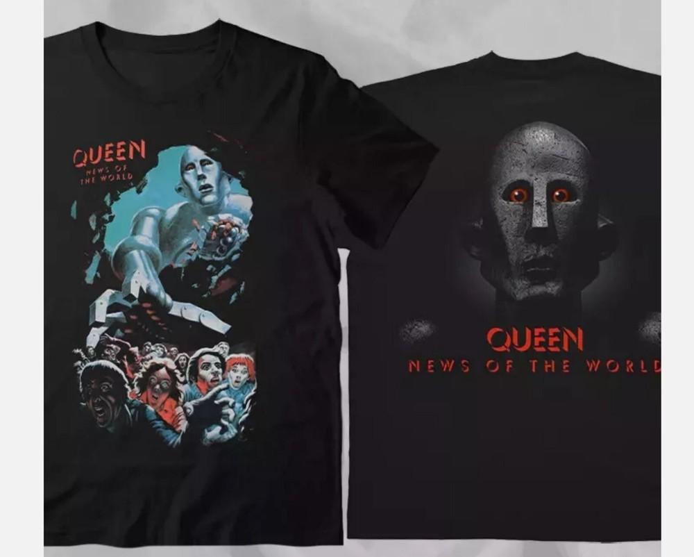

Винтажная футболка QUEEN NEWS OF THE WORLD с двусторонним принтом 4XL