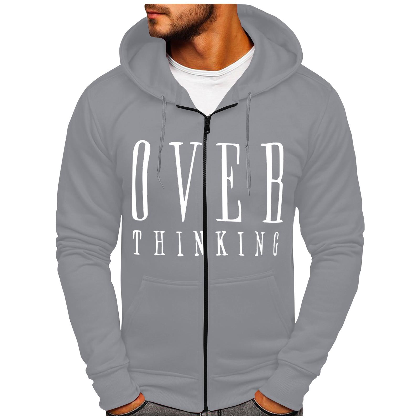 

Мужская свободная толстовка на молнии с капюшоном и принтом, мужская повседневная модная спортивная толстовка XXXXXL