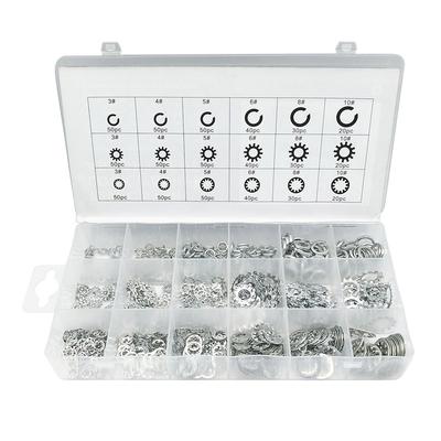 720Pcs Metal Star Lock Washer Assort Kit Internal & External Teeth Lock Washer