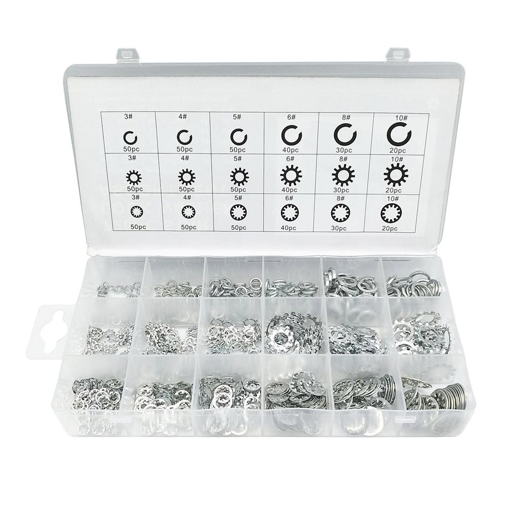 720PCS Star Lock Washer Assort Kit  Internal & External Teeth Lock Washer