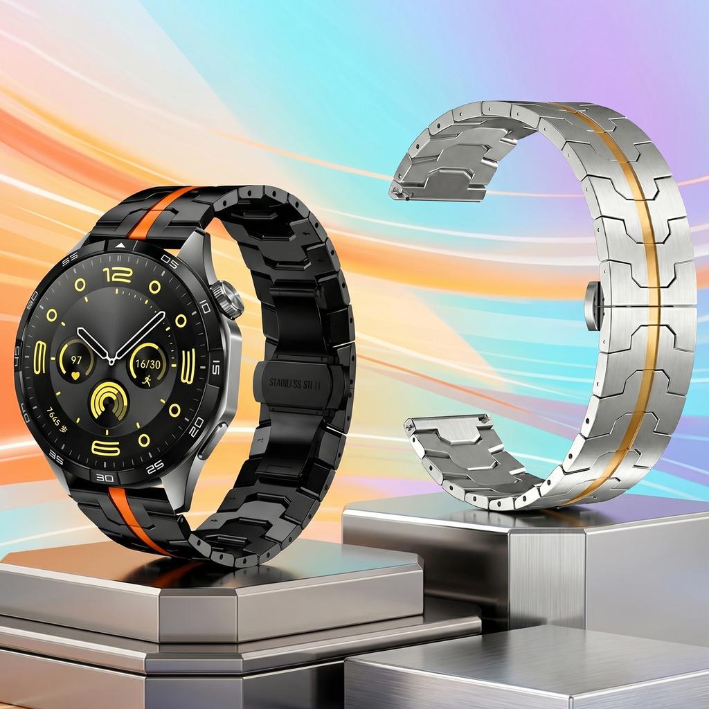 20/22mm Universal Straps Stainless Steel Band for Huawei Ultimate GT 6 Runner 2 Bracelet for Garmin 170 70 570 Venu 4 Vivomove 3