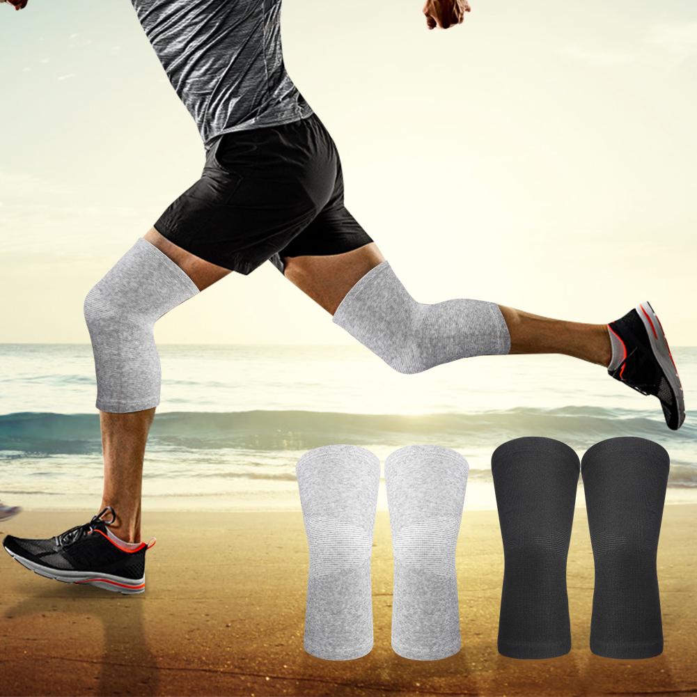 1 Pair Elastic Bamboo Carbon  Knee Joint Pad Warm Keeper Knees Sleeve Protector Knee Pad Knee Protector Kneepad Knee Sleeve