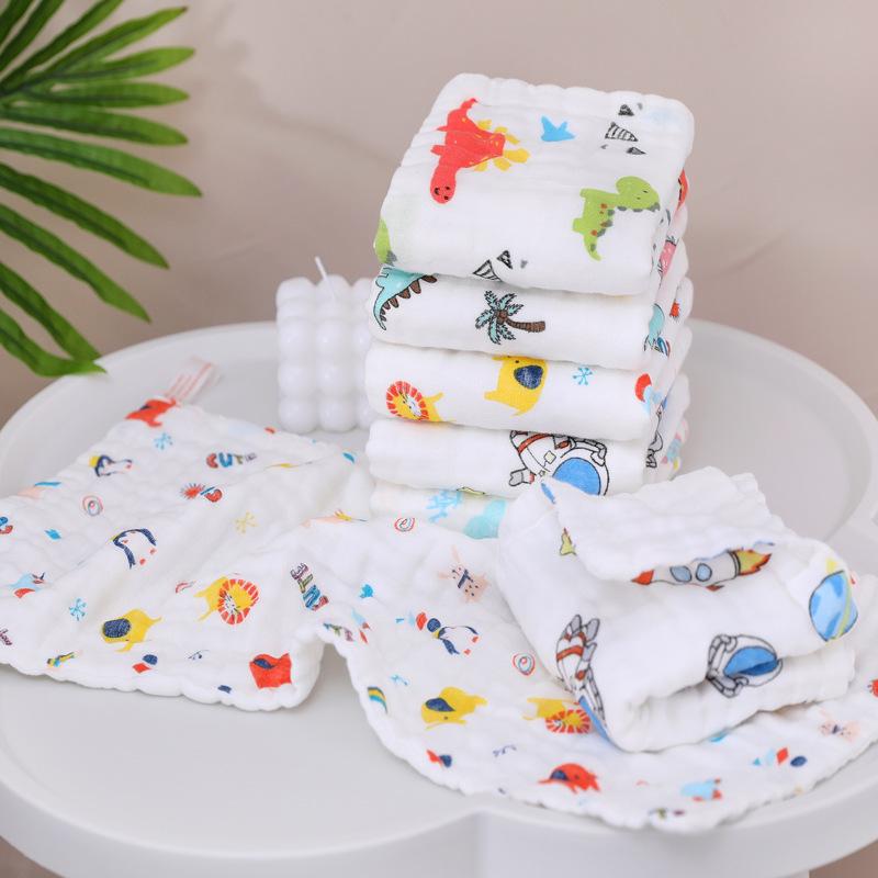 Dětská žínka z čisté bavlny - Šestivrstvá gáza s vysokou hustotou pro novorozence