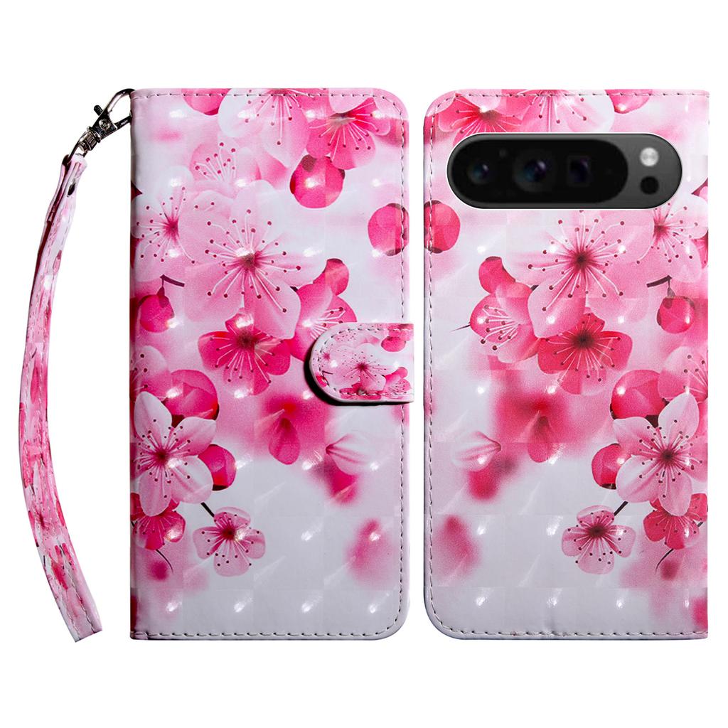 For Google Pixel 9/Pixel 9 Pro Case Pattern Printing Phone Leather Cover with Wallet Card Slots