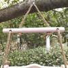 Durable Wooden Hanging Bird Feeder Chair Design Rest Stand Bird Food Container Large Capacity Decorative Wildlife Habitat Yard