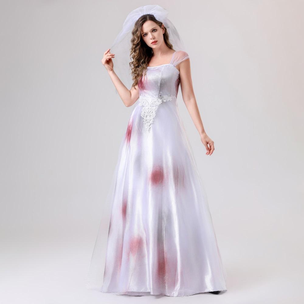 New Adult Ghost Bridal Dress Party Ball Cosplay Dress Women's Wear