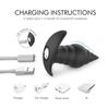 USB Rechargeable 9 Speeds Silicone Electric Shock Sex Toys Anal Butt Plug Vibrator