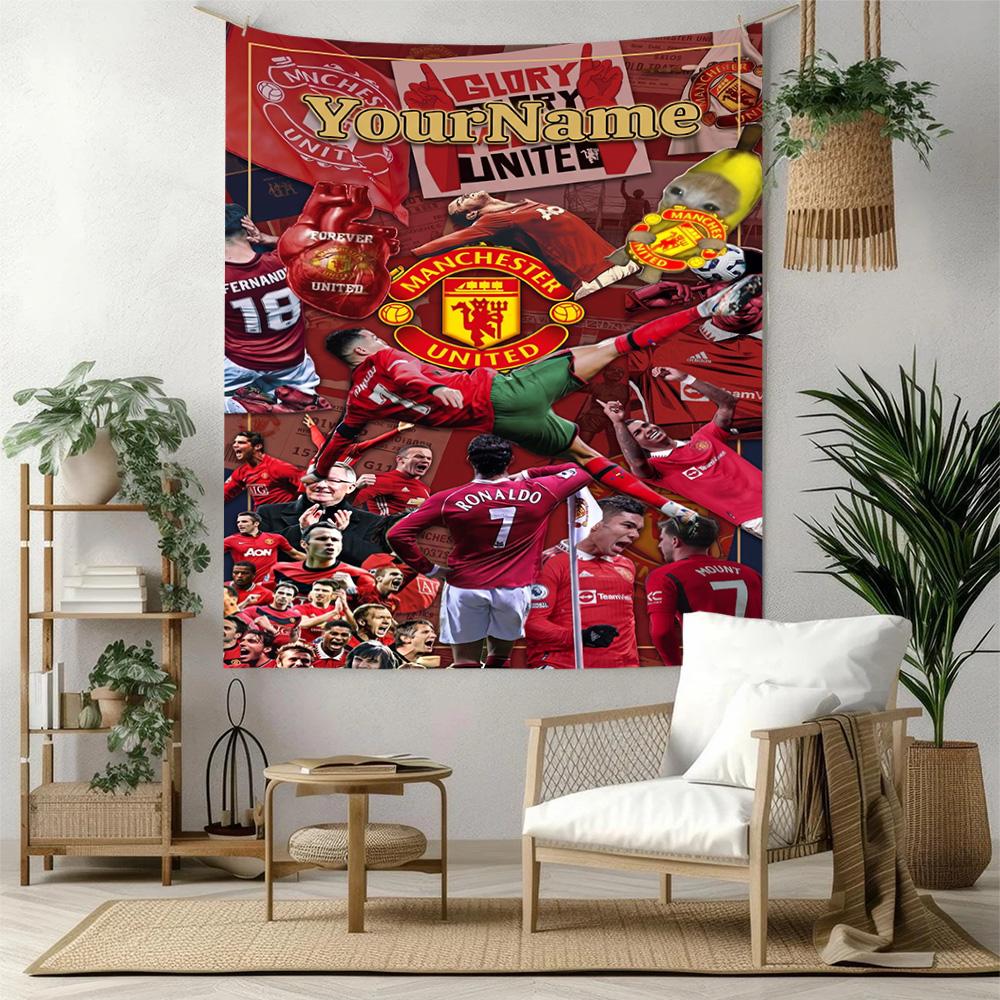 Manchester Custom Your Name Wall Decor Tapestry Art For Pet Memorial Birthdaywedding Party Backdrop Family Gift