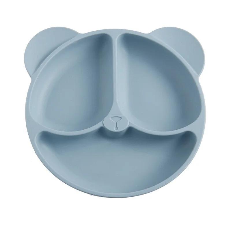 Children's tableware, silicone meal plate set, separated meal plates, mother and baby supplies, silicone suction cups and bowls