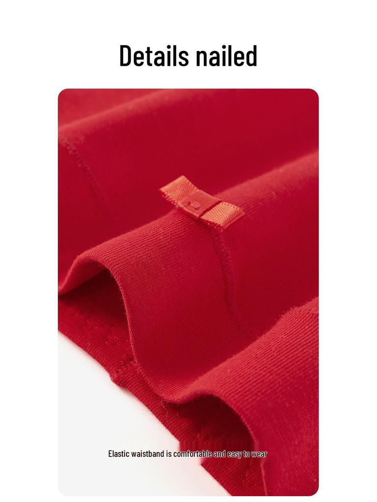 Funi Lai Women's Antibacterial Red Underpants - Pure Cotton, New Year, Wedding, Year of the Horse 2026
