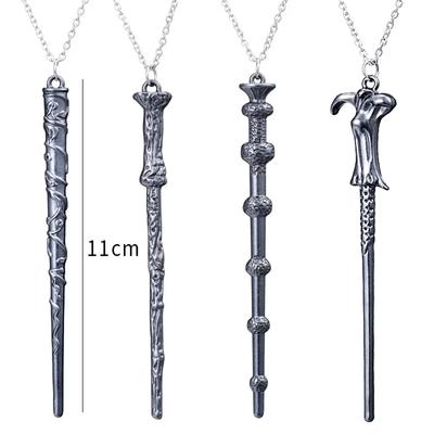 Harry Potter  Cosplay Props Magic Wand Metal Pendant Keyring Car Backpack Key Holder Vintage Jewelry Christmas Gift for Friends