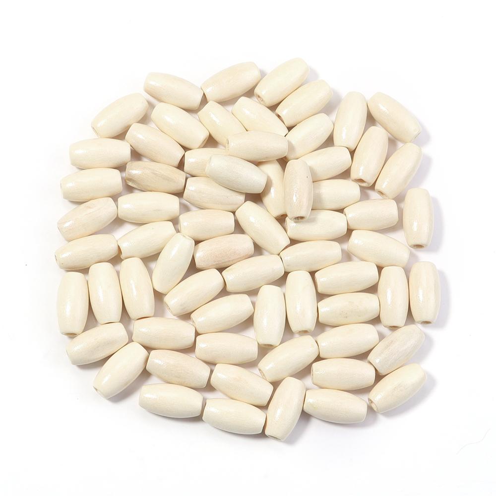 

100-500pcs/lot White Baseball Shape Wooden Beads Loose Spacer Oval Wood Beads For Jewelry Making DIY Bracelet Necklace Wholesale