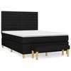 3137239 vidaXL Divan-lit Tapissier Avec Matelas Noir 140x200 Cm Tissu