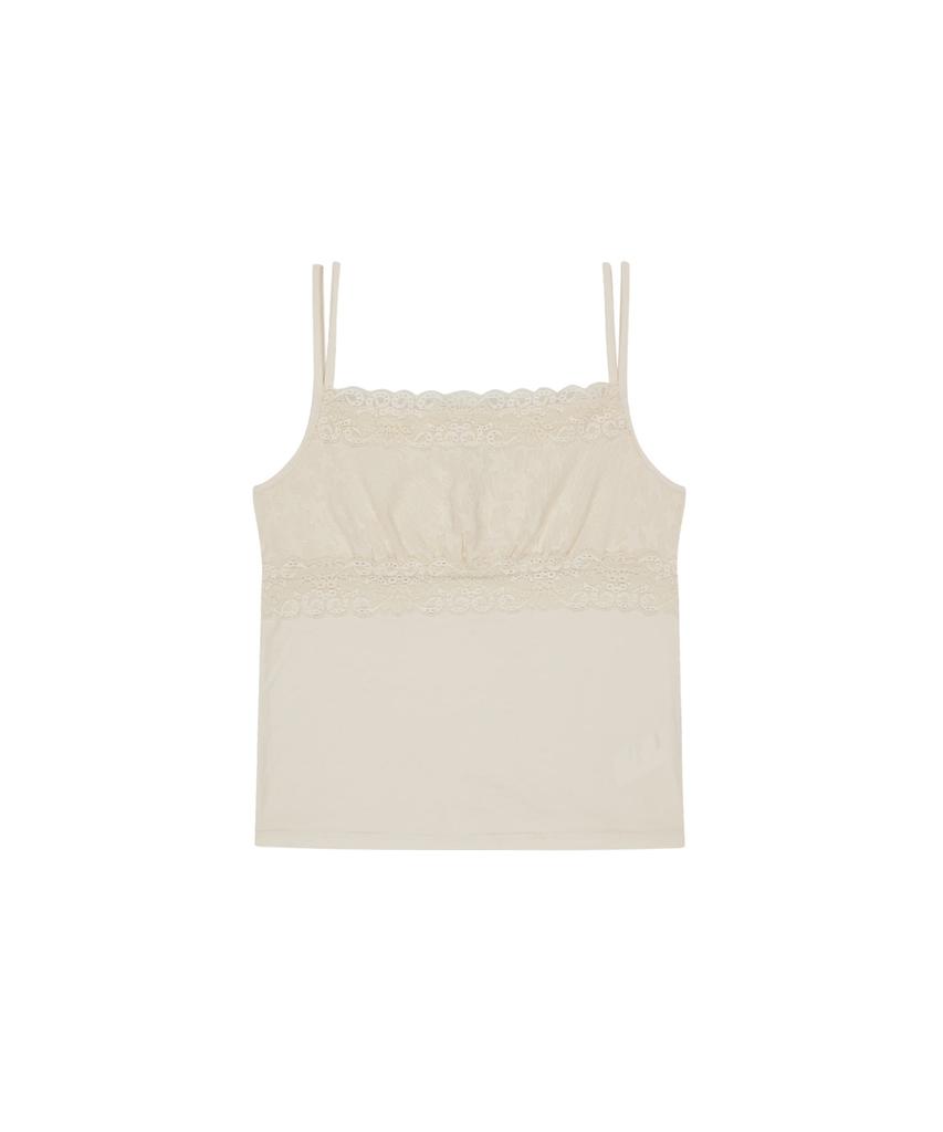 OJOS Double Strap Lace Sleevless / Yellow