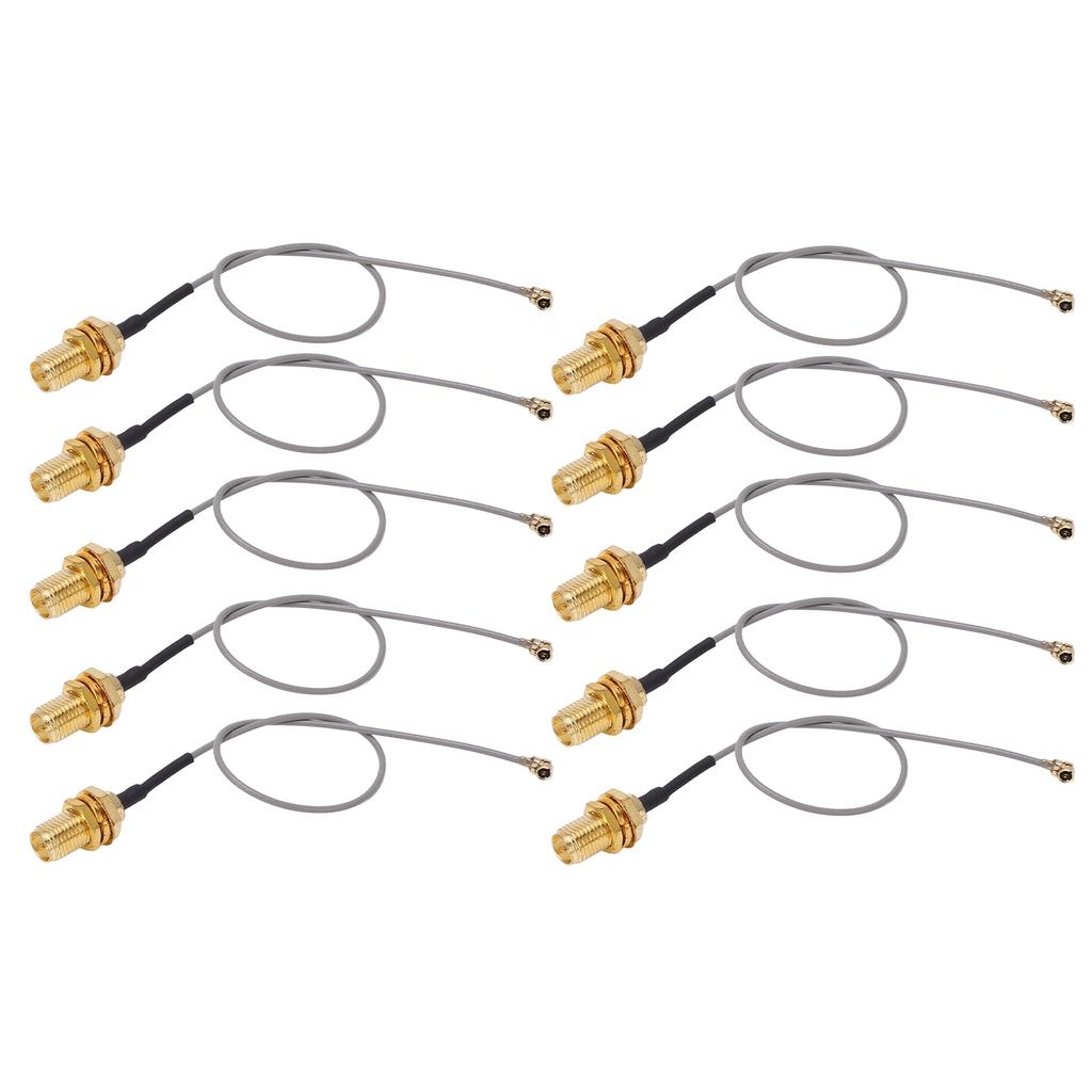 10PCS Coaxial Adapter Cable RF Signal Extension Cables 50 Ohms for GPS Systems Receivers Scanners