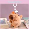 Cute Capybara Plush Toy Keychain Backpack Pendant Wagging Tail Water Pig
