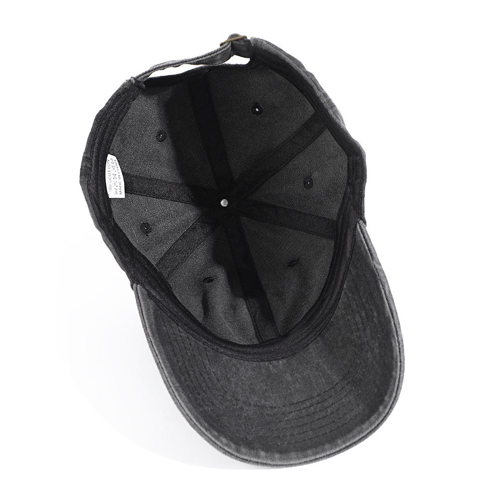 Gewaschene, verwaschene Baseballkappe aus Denim mit auffälligen Nähten, Sechs-Bahnen-Design, Schirmmützen-Stil zur DIY-Individualisierung – Perfekt für Sommer und Herbst.