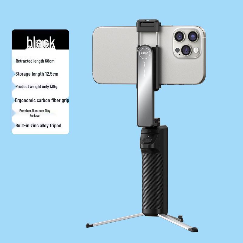 Mini Bluetooth Selfie Stick: 360° Rotation, Anti-Shake, Telescopic, Handheld, Pocket-Friendly for i8/i10 Devices.
