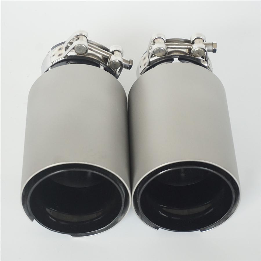2 buc Universal ID 63MM OD 89MM Capete Finale Eșapament Auto pentru BMW 2.5'' intrare, 3.5'' ieșire Cu Logo