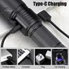 UV Flashlight 395nm Black Light USB Rechargeable Zoom Function Waterproof Portable Ultraviolet Torch Light