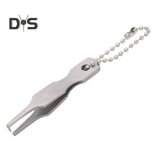 

Открывалка для колец из нержавеющей стали с цепочкой из бисера Портативные инструменты для открывания колец с двойной петлей Аксессуары для рыбалки на открытом воздухе серебряный