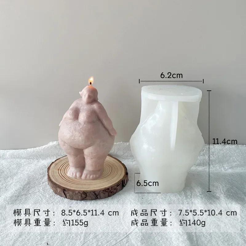 DIY Нордическая Абстрактная Силиконовая Форма для Свечей с Изображением Человеческого Тела 3D Скульптура Полной Женщины Формы для Заливки Смолой Гипсом Домашние Поделки