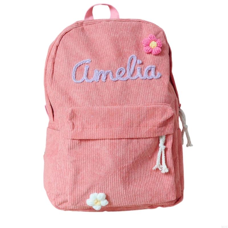 Japanese Styles Backpacks Letter School Bag Cartoon Backpacks Casual Rucksack M68E розовый