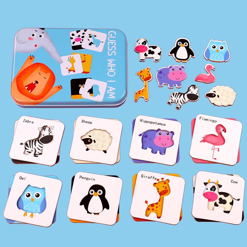 Little Migratory Bird Guess Who I Am Fun Matching Puzzle Children's Early Education Cognitive Animal Traffic Matching Toys