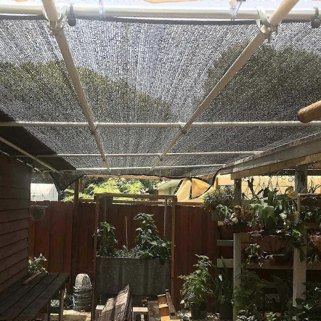 50% Sun Protection Netting, Windproof Veils with Heavy Duty Mesh Shade Eyelets Block UV Rays Plants Black (2mx4m/6.6ftx13.1ft)