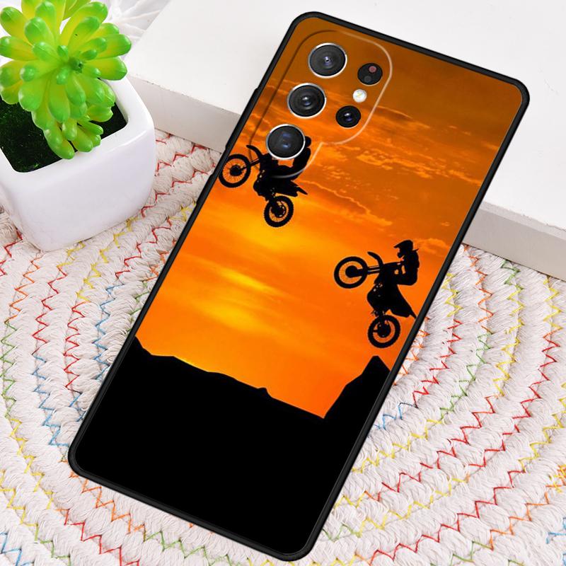 Moto Bike Motocross soft Silicone Phone Case For Samsung Galaxy note 10 pro S26 S25 S24 S23 S22 S21 Plus S25Ultra Capa Cover